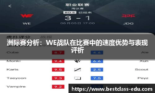 洲际赛分析：WE战队在比赛中的速度优势与表现评析