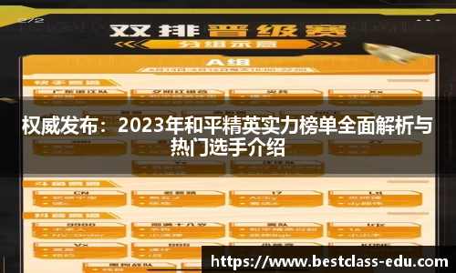 权威发布：2023年和平精英实力榜单全面解析与热门选手介绍