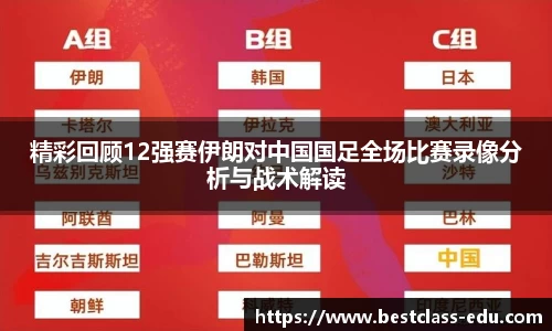 精彩回顾12强赛伊朗对中国国足全场比赛录像分析与战术解读
